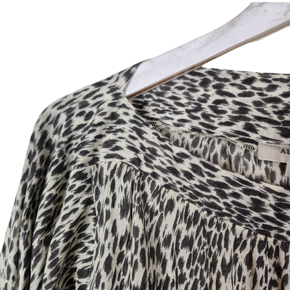 AllSaints Leopard Print Cotton Blouse Size M - Picture 4 of 11